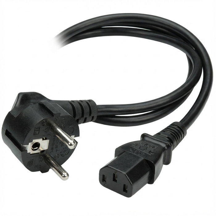 ROLINE Cable de alimentación para notebook, 3 polos, negro, 0,8 m ROLINE Cable de alimentación para notebook, 3 polos, negro, 0,8 m