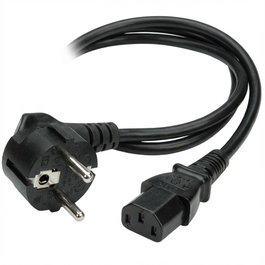 ROLINE Cable de alimentación de 0,8 m con toma de notebook de 3 polos, negro