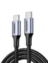 Ugreen Cable USB-C a USB-C 70427, 1 m, 100 W, Negro/Plata