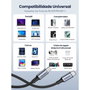 Ugreen Cable USB-C a USB-C 70427, 1 m, 100 W, Negro/Plata