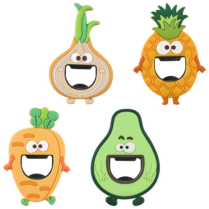 Cook Concept Abrebotellas con Forma de Fruta Ludique - Aguacate, Piña, Zanahoria, Cebolla Magnético para Nevera (Referencia: Modelos Surtidos)