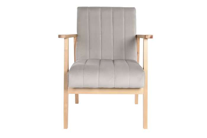 DKD Home Decor Sillón Sixties Gris Natural 68 x 81 x 63 cm
