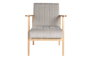 DKD Home Decor Sillón Sixties Gris Natural 68 x 81 x 63 cm