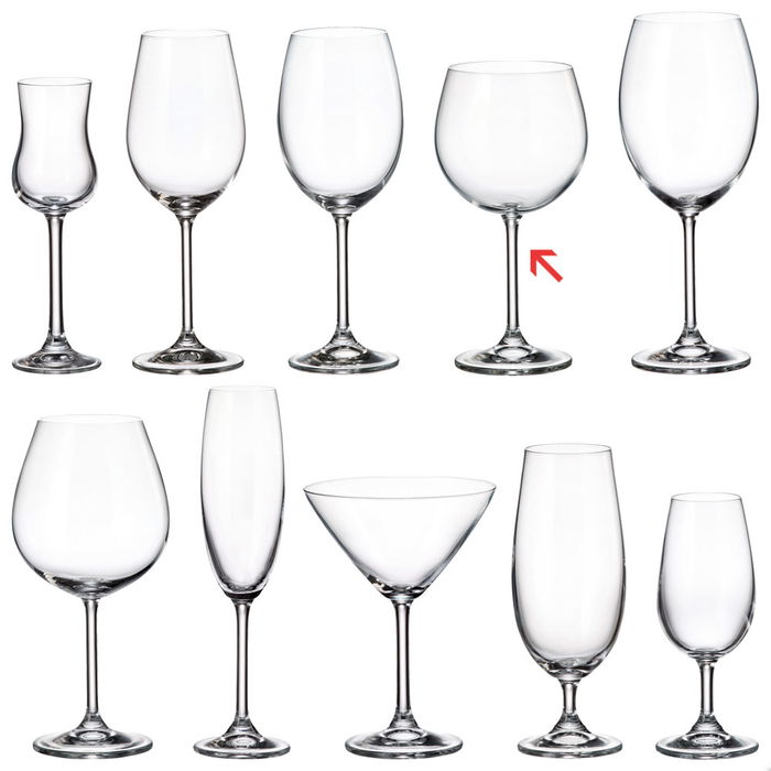 Crystalite Bohemia Gastro-Colibri Copa 570 ml con Titanio Crystalite, Altura 206 mm, Pack de 6 Unidades