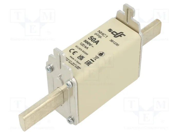 DF ELECTRIC Fusible de cartucho NHC1 50A 500VAC DF ELECTRIC Fusible de cartucho NHC1 50A 500VAC