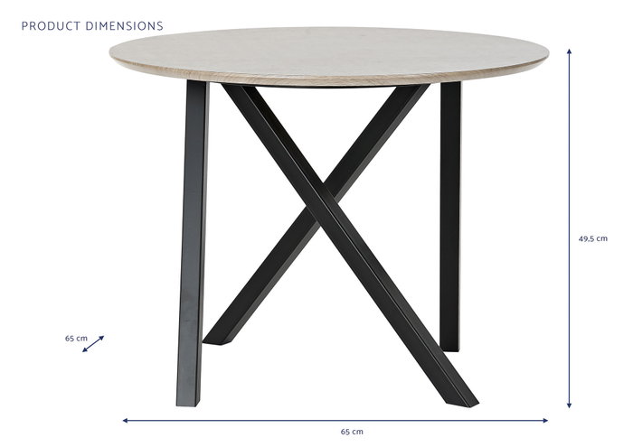 DKD Home Decor Mesita Auxiliar de Metal y Madera Marrón Claro y Negro