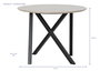DKD Home Decor Mesita Auxiliar de Metal y Madera Marrón Claro y Negro