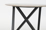 DKD Home Decor Mesita Auxiliar de Metal y Madera Marrón Claro y Negro