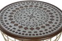 DKD Home Decor Mesita Auxiliar Abeto y Metal Negro