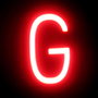 Green Ice Letra LED Neon G (100x161x38mm) de color verde