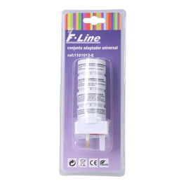 F-Line Adaptadores Universales 4 Piezas Clavija Sur Europa Americana Africana/Asiática Inglesa 50 x 50 x 140 mm