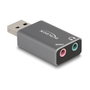 DeLOCK 66633 Tarjeta de sonido externa USB 2.0 a 2 x 3,5 mm