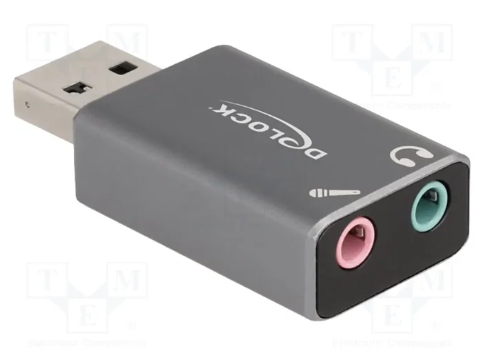 DeLOCK 66633 Tarjeta de sonido externa USB 2.0 a 2 x 3,5 mm