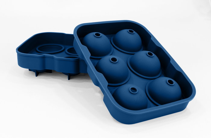 Inde Cubitera Flexible de Silicona Roja para 6 Cubitos de Hielo, 18 x 12.5 x 4.75 cm (24 Unidades)