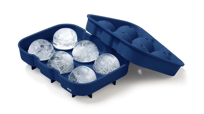 Inde Cubitera Flexible de Silicona Roja para 6 Cubitos de Hielo, 18 x 12.5 x 4.75 cm (24 Unidades)