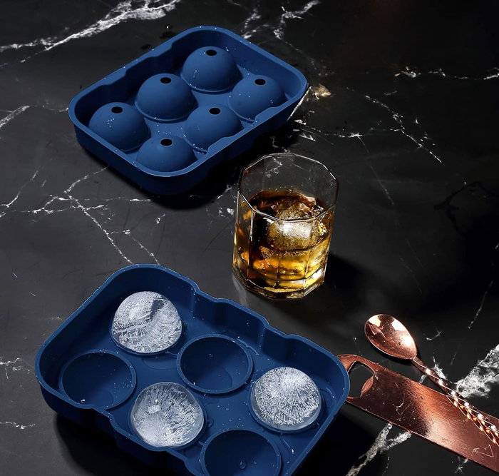 Inde Cubitera Flexible de Silicona Roja para 6 Cubitos de Hielo, 18 x 12.5 x 4.75 cm (24 Unidades)