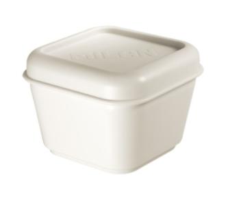 Milan Recipiente para Alimentos Cuadrado 0,33 L Tapa Blanca Milan Recipiente para Alimentos Cuadrado 0,33 L Tapa Blanca
