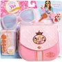 JAKKS PACIFIC Bolso Viaje Princesas Disney con Bolso, Llaves Dinero Juguete y Gafas