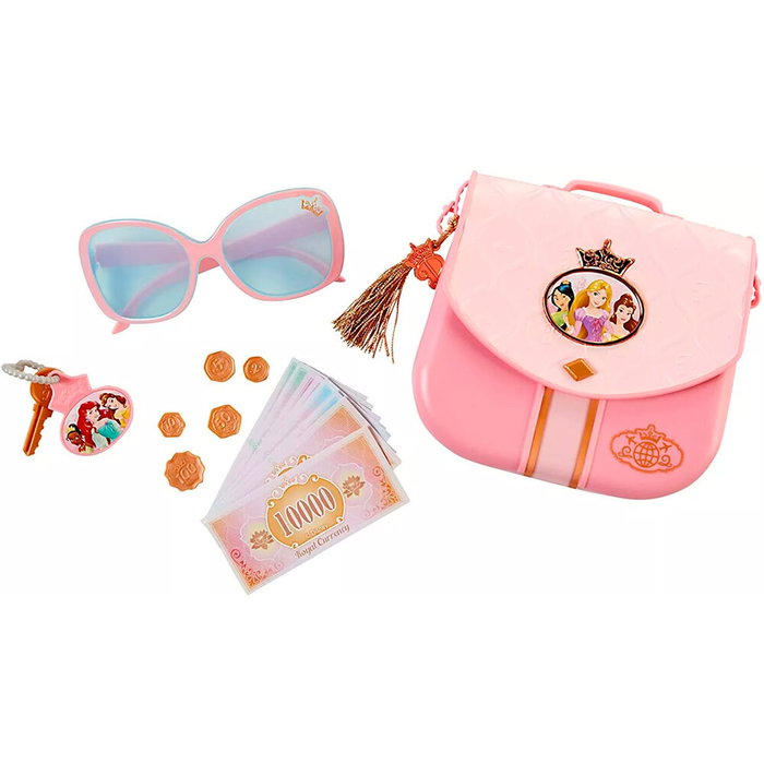 JAKKS PACIFIC Bolso Viaje Princesas Disney con Bolso, Llaves Dinero Juguete y Gafas JAKKS PACIFIC Bolso Viaje Princesas Disney con Bolso, Llaves Dinero Juguete y Gafas