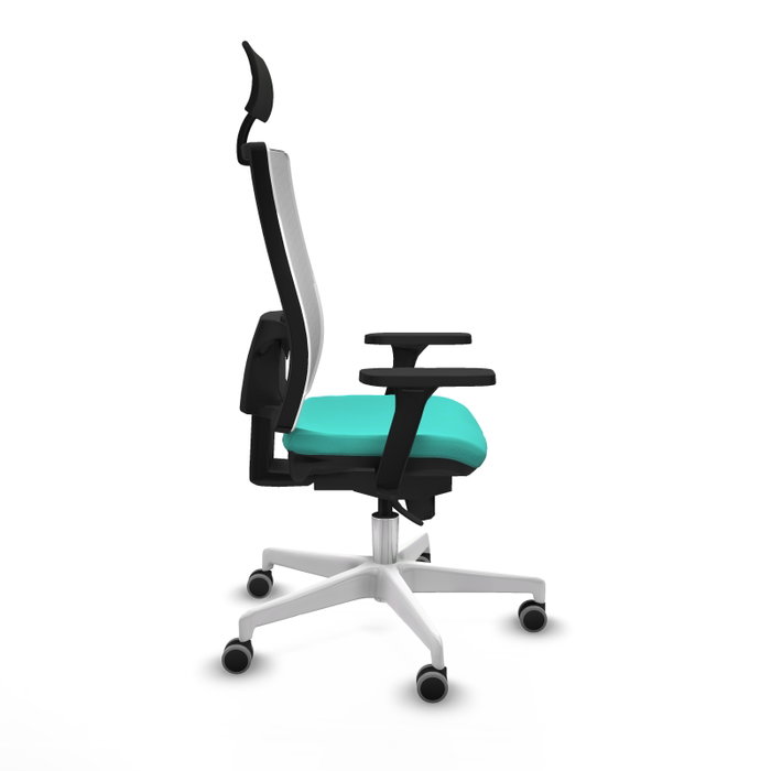 PIQUERAS Y CRESPO Silla de oficina Horna con Mecanismo Sincro, Turquesa y Blanco PIQUERAS Y CRESPO Silla de oficina Horna con Mecanismo Sincro, Turquesa y Blanco