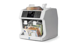 Safescan 2995-SX Contador de Billetes con Detección de Falsificaciones UV/MG/IR/MT, Velocidad 1200/min, Reconocimiento Múltiples Monedas (EUR, USD, etc.), Color Negro y Blanco