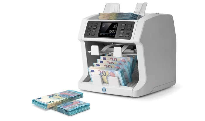 Safescan 2995-SX Contador de Billetes con Detección de Falsificaciones UV/MG/IR/MT, Velocidad 1200/min, Reconocimiento Múltiples Monedas (EUR, USD, etc.), Color Negro y Blanco Safescan 2995-SX Contador de Billetes con Detección de Falsificaciones UV/MG/IR/MT, Velocidad 1200/min, Reconocimiento Múltiples Monedas (EUR, USD, etc.), Color Negro y Blanco
