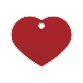 Placa identificativa para collar Imarc Heart Rojo