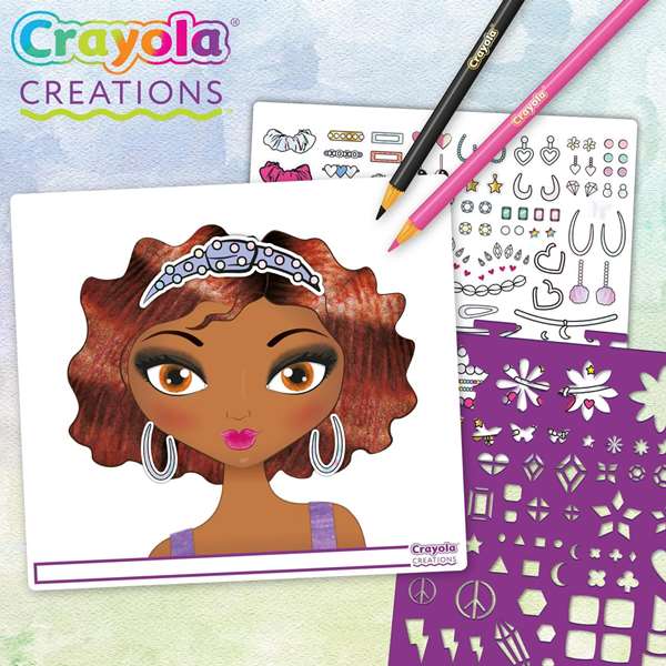 Crayola Álbum de Maquillaje de Estrellas 26x28 cm para Crear Nuevas Combinaciones +8 años Crayola Álbum de Maquillaje de Estrellas 26x28 cm para Crear Nuevas Combinaciones +8 años