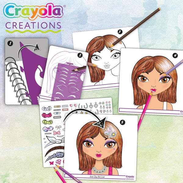 Crayola Álbum de Maquillaje de Estrellas 26x28 cm para Crear Nuevas Combinaciones +8 años Crayola Álbum de Maquillaje de Estrellas 26x28 cm para Crear Nuevas Combinaciones +8 años