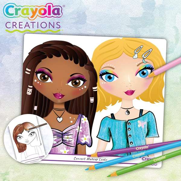 Crayola Álbum de Maquillaje de Estrellas 26x28 cm para Crear Nuevas Combinaciones +8 años Crayola Álbum de Maquillaje de Estrellas 26x28 cm para Crear Nuevas Combinaciones +8 años