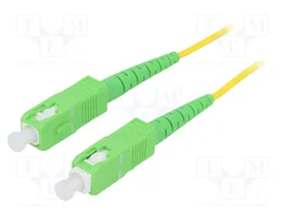 LogiLink FPSSC10 Cable de fibra óptica OS2 SC/APC a SC/APC monomodo de 10 m, amarillo