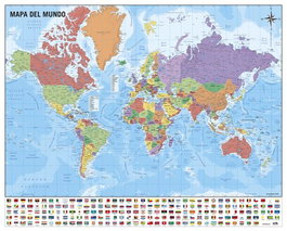 ERIK Mapa Mural Mundo 40x50 cm