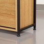 Max Home Zapatero 3 Baldas 60x24x132 cm Acero y Aglomerado Melamina