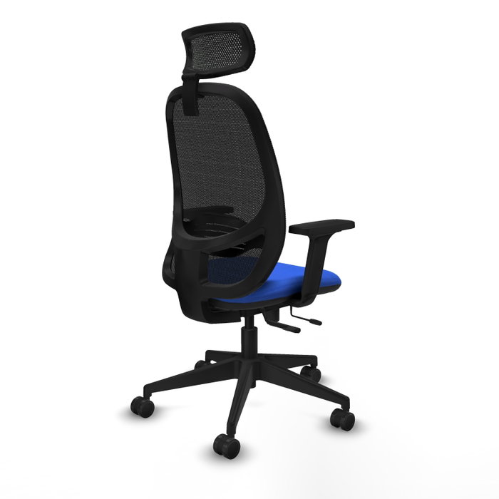 PIQUERAS Y CRESPO Silla de oficina Cilanco con mecanismo Sincro/Traslack Azul y Negro