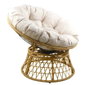 Sillón Terraza Y Jardín DKD Home Decor Marrón Claro Blanco 90x82 cm