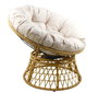 Sillón Terraza Y Jardín DKD Home Decor Marrón Claro Blanco 90x82 cm