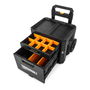 Toughbuilt Caja de Herramientas con Ruedas 2 Cajones Stacktech, Apilable, Mango Telescópico, 113 kg Capacidad, 53 x 40.5 x 47.7 cm