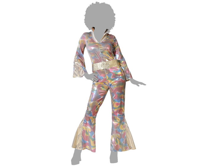 Atosa Disfraz Disco Mujer Adulto Multicolor con Cinturón