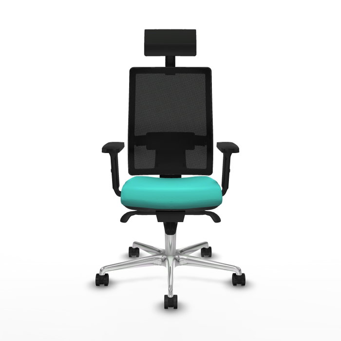 PIQUERAS Y CRESPO Silla de oficina Horna con mecanismo Sincro, Turquesa y Negro PIQUERAS Y CRESPO Silla de oficina Horna con mecanismo Sincro, Turquesa y Negro