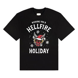 Stranger Things Camiseta Wishing You A Hellfire Holiday talla L