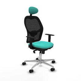 PIQUERAS Y CRESPO Silla de oficina Jorquera Turquesa y Negro
