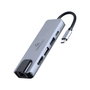 GEMBIRD A-CM-COMBO5-04 Base para portátil y replicador de puertos USB 3.2 Gen 1 Type-C Plata