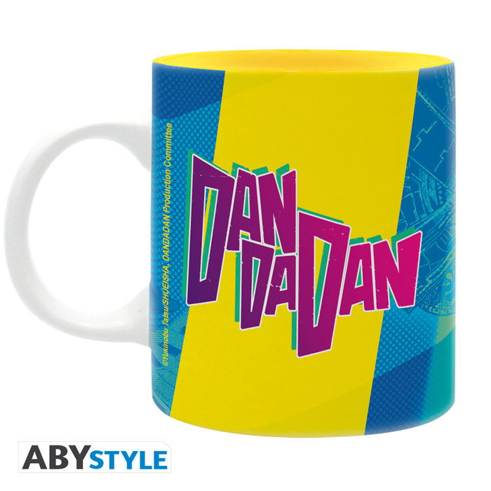 Abystyle Taza Dandadan Momo Y Okarun - Taza de cerámica 320 ml con ilustración oficial del manga, apta lavavajillas y microondas