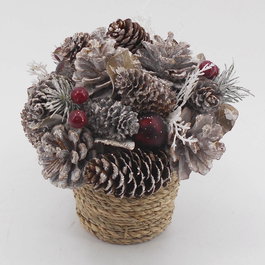 DKD Home Decor Centro de Mesa Piña Porexpan Blanco