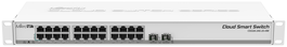 MIKROTIK CSS326-24G-2S+RM - Switch de Red Gestionado 24 Puertos Gigabit (10/100/1000) con PoE, Montaje en Rack 1U