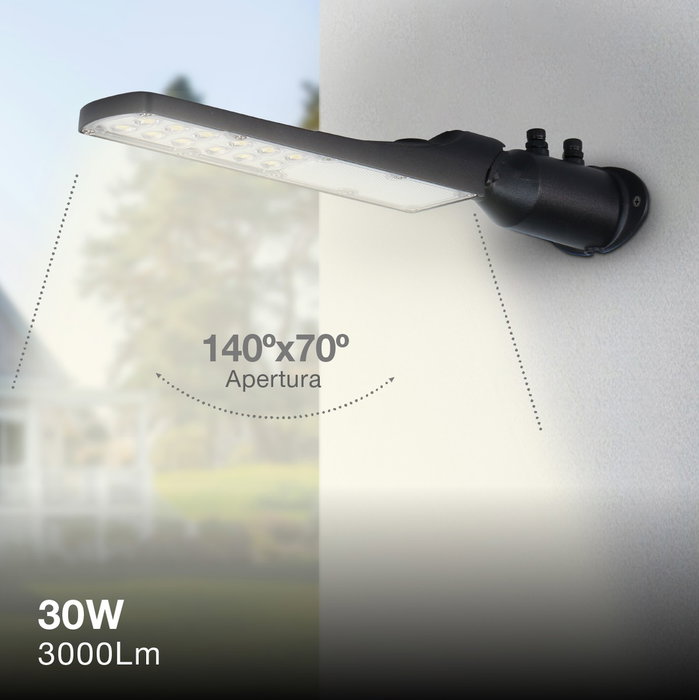 Farola LED Kudat 30W 4000K IP65 Negro