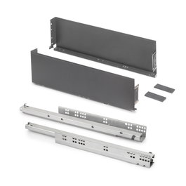 Emuca Cajón exterior Simplex Gris antracita 159mm x 490mm