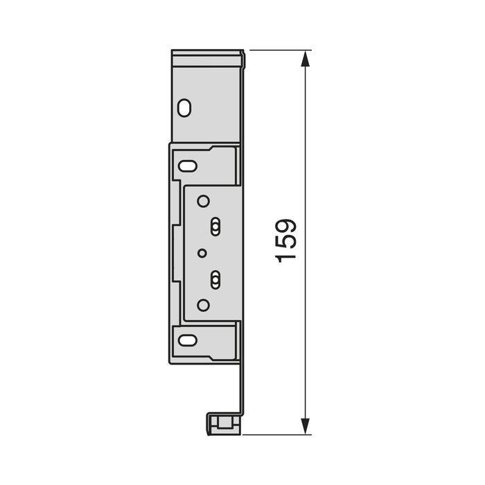 Emuca Cajón exterior Simplex 25kg de altura 159mm, profundidad 490mm, Acero, Gris antracita