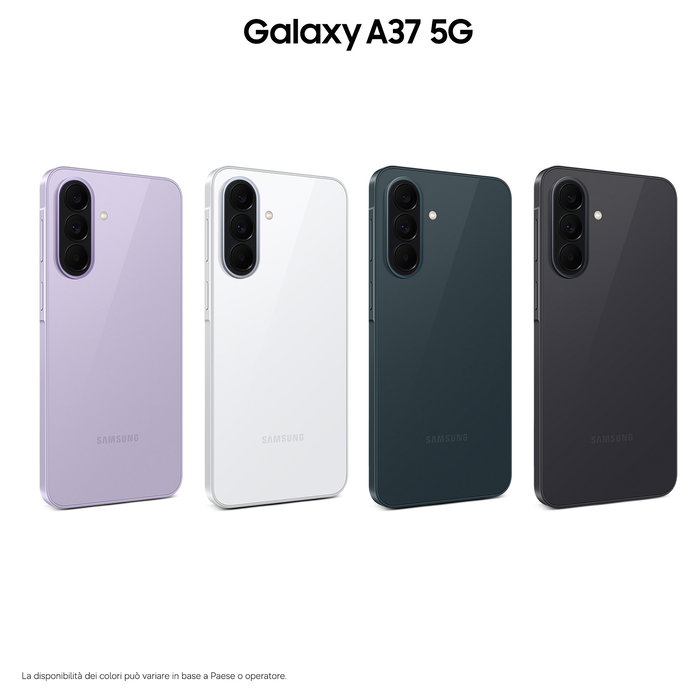 Samsung Galaxy A37 5G 6/128GB - Smartphone 6.7" Super AMOLED 120Hz, Cámara Triple 50MP, Batería 5000mAh, Android 16, One UI 8.5, IP68, Color Carbón Vegetal (Versión UE)