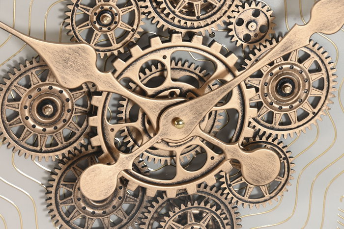 DKD Home Decor Reloj de Pared Metal y Cristal Blanco y Dorado 60x60 cm DKD Home Decor Reloj de Pared Metal y Cristal Blanco y Dorado 60x60 cm
